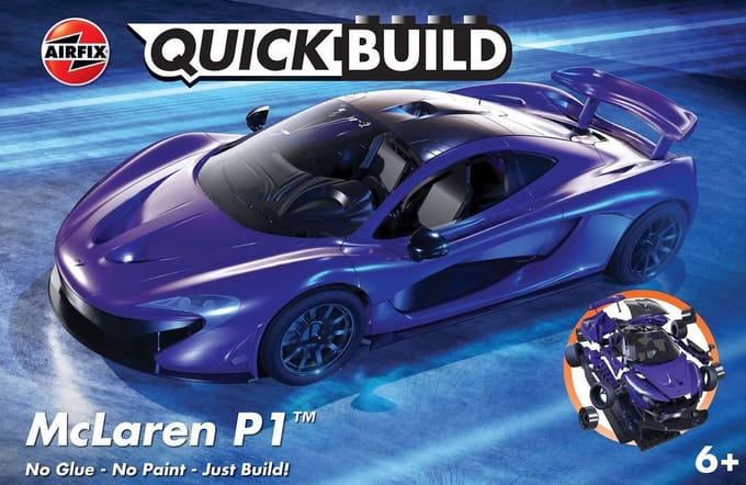 Airfix Modelbouwpakket - J6029 QUICKBUILD McLaren P1 - Paars - Sport Auto Plastic - Airfix - Modelbouw