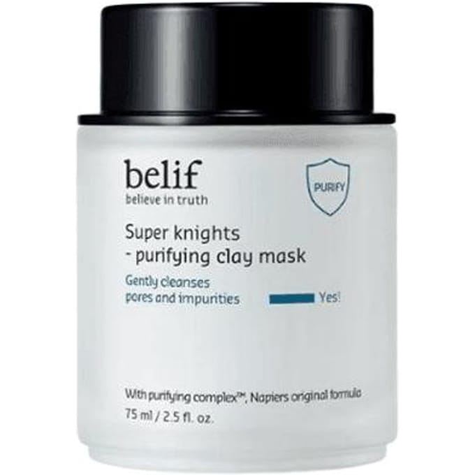[belif] Super Knights Zuiverend Kleimasker 75ml black