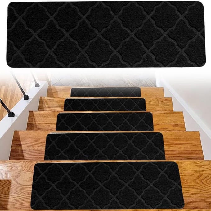 CLVP® Trapmatten Set - Zelfklevend - Zwart