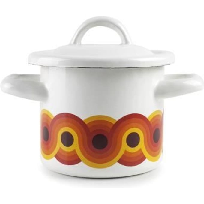 Pot - IBILI - Pop - 10 cm - Acier émaillé vitrifié - Couvercle inclus