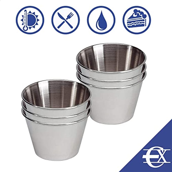 RVS Muffinvormpjes Set van 12 | Non-stick | Ronde Puddingvormen Ø9 cm | Gemakkelijk te Reinigen