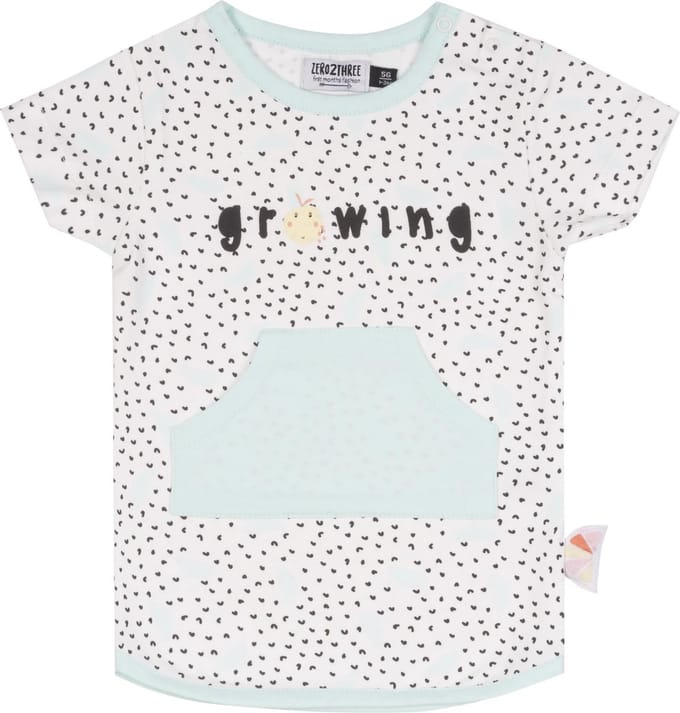 Zero2Three - Jurk - Off-white Mint AOP - Maat 62