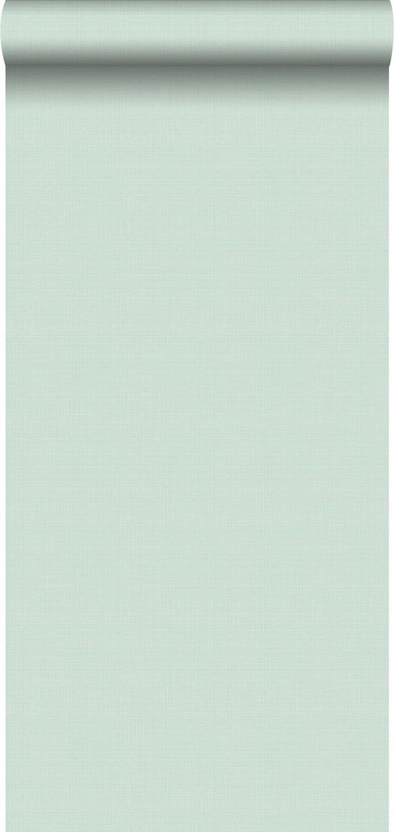ESTAhome behang linnenstructuur mintgroen - 53 cm x 10.05 m - 139024