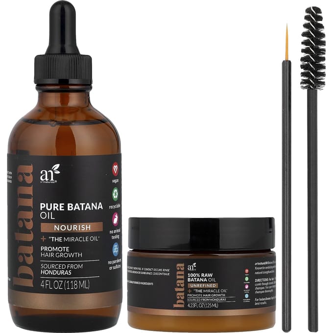 Pure Batana Olie, Haargroei Kit, 4 Delige Kit