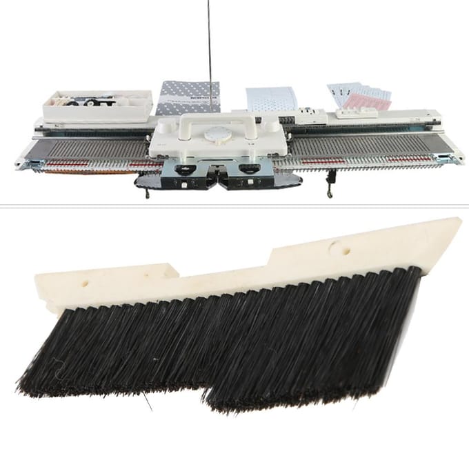 1 Paar Breimachine Haakje Openingsborstel Links en Rechts voor Silver Reed SK155 white