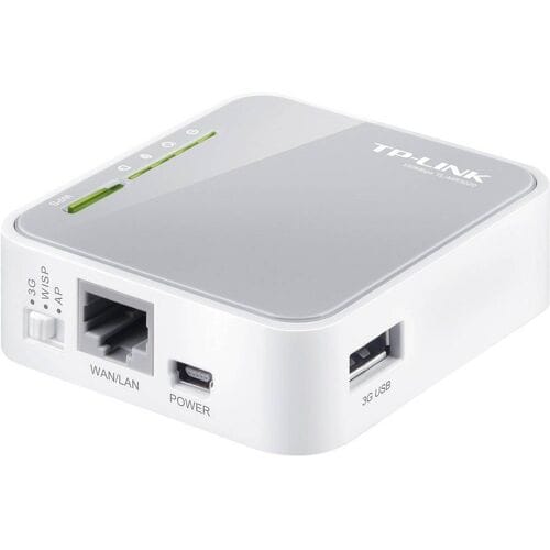 TP-LINK TL-MR3020 draadloze router Fast Ethernet Single-band (2,4 GHz) 4G Zilver, Wit