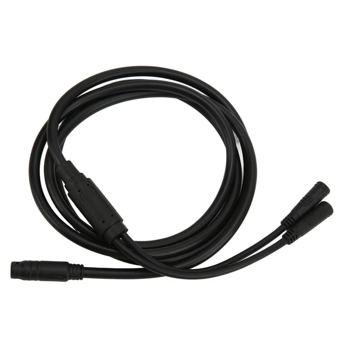 Verlengkabel elektrische fiets Fiets 1 naar 2 Split Motorkabel met Waterdichte Connector 155cm black