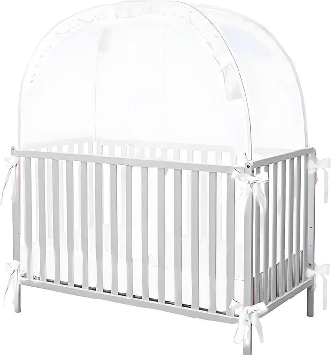 Wieg Tent - Baby Luifel - Veilige Slaap - Ademend Ontwerp - 110 x 65 cm - Wit
