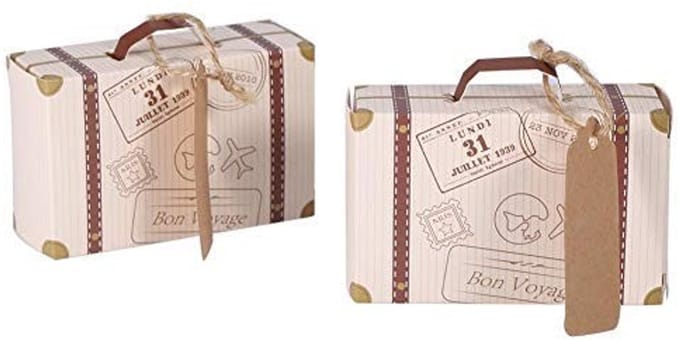 ONF3 - Mini Suitcase Candy Box - Elegante Cadeauverpakking - 50 Stuks - Ideaal voor Bruiloft en Verjaardag - Handig en Draagbaar - Karton