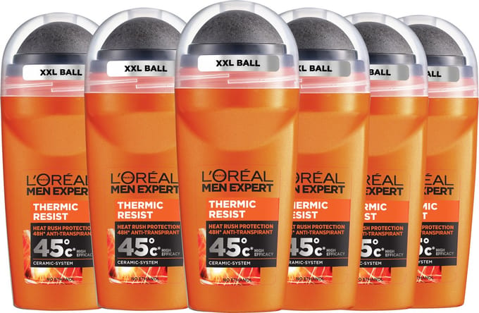 L’Oréal Paris Men Expert Thermic Resist - Deodorant Roller - 6 x 50ml