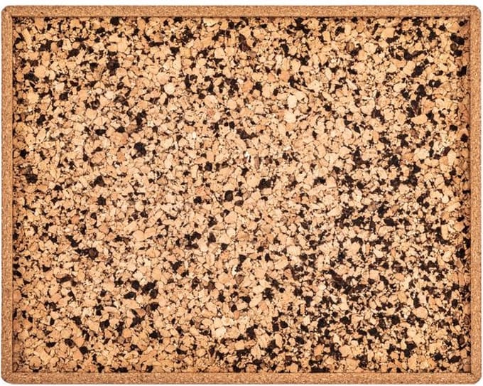 ZICZAC - Dienblad - QUERCO - 100% kurk - Vlek- en waterafstotend - Rechthoekig - 46x36cm - Coal