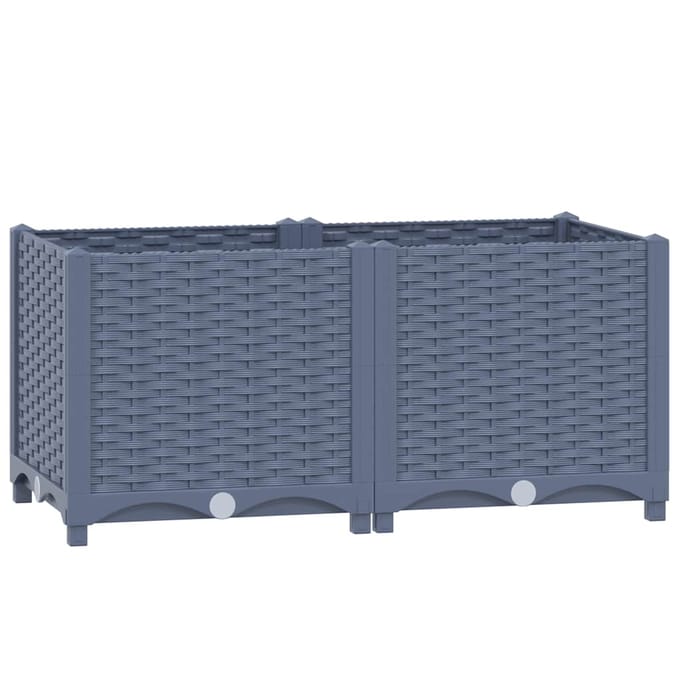 vidaXL - Plantenbak - verhoogd - 80x40x38 - cm - polypropyleen