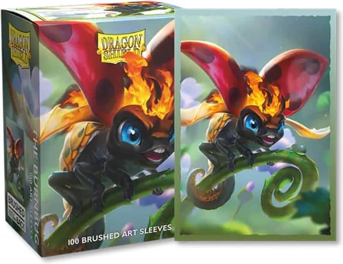 Dragonshield Box 100 Brushed Art Sleeves: Burnbug