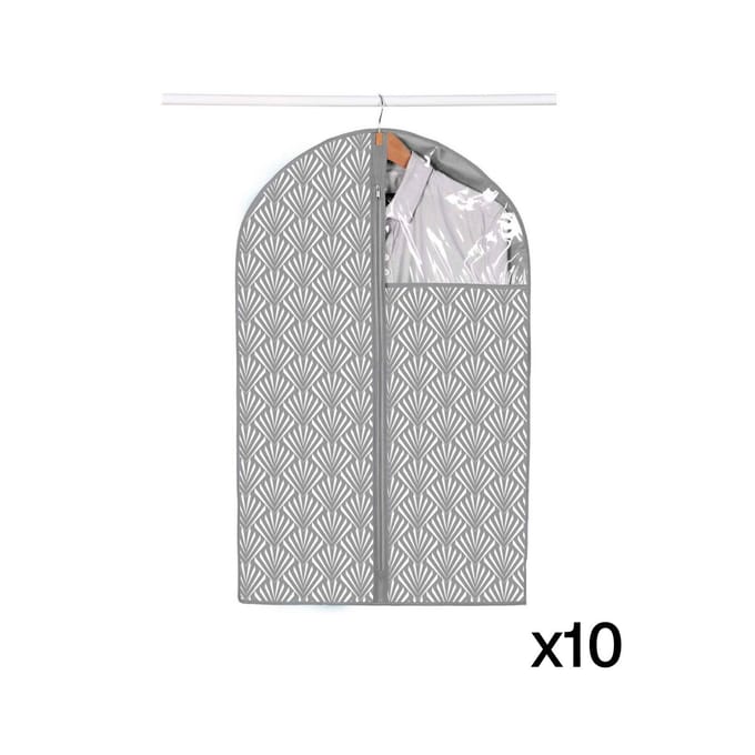 CALICOSY - Set van 20 hoezen voor kleding H90 cm met waaierprint