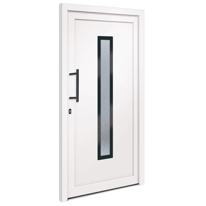 vidaXL Voordeur 108x208 cm PVC wit
