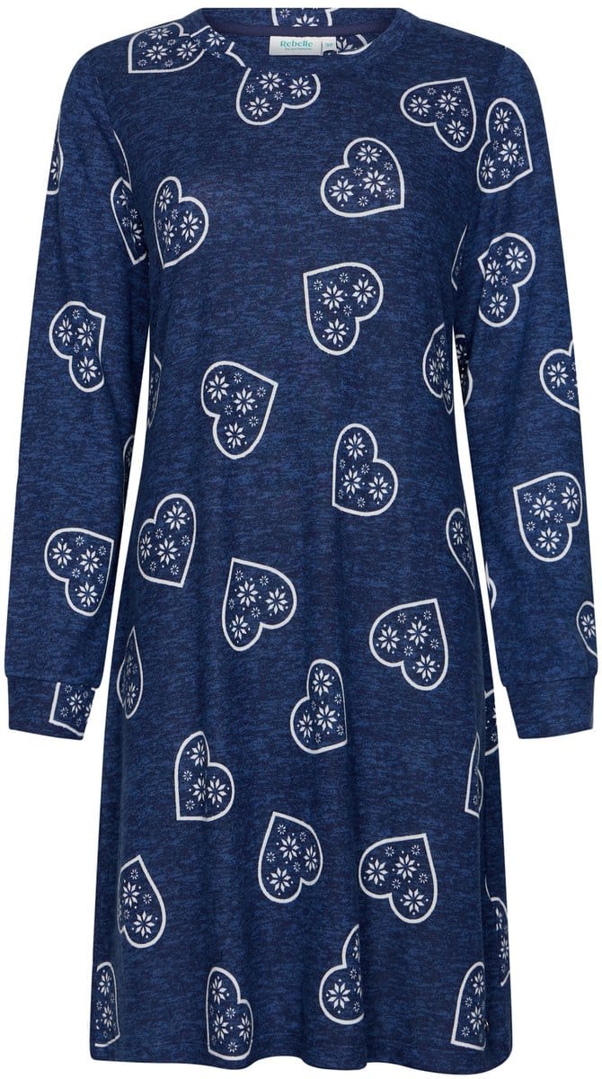Rebelle - Nachthemd - Aspen Ski - Soft Touch - Blauw - Maat 38