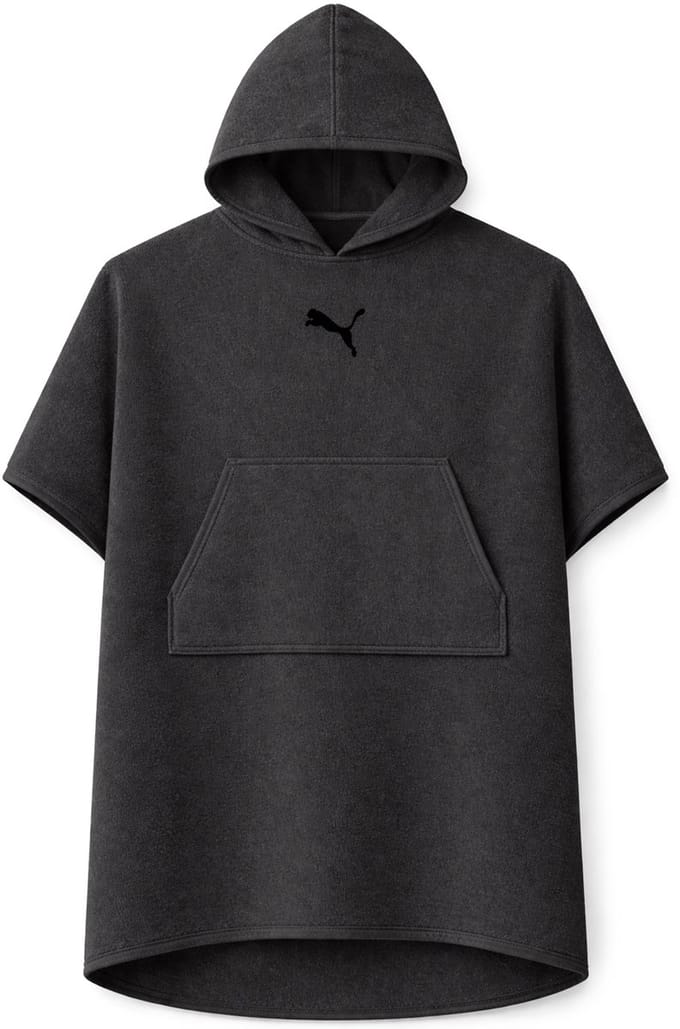 Puma unisex badponcho met capuchon voor strand en sauna 660009