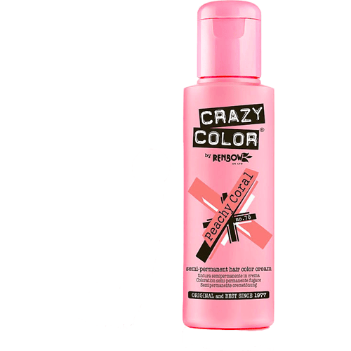 Crazy Color Semi-Permanent Hair Color Cream 70 Peachy Coral 100ml