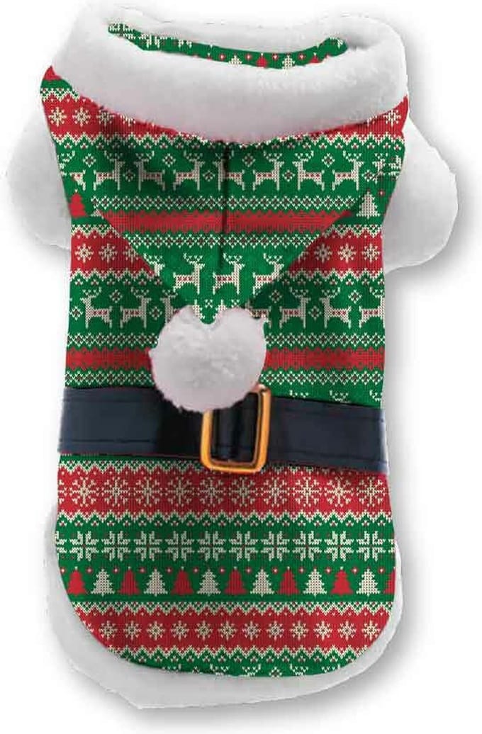 Plenty Gifts Kerst Hondenjas - Gestreept - L