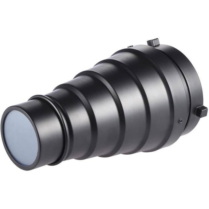 Snoot met honingraatroosterkleur + gelkit voor Bowens Mount Strobe Monolight black