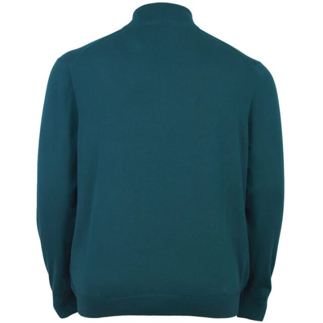 Lyle and Scott Cotton quater zip jumper petrol