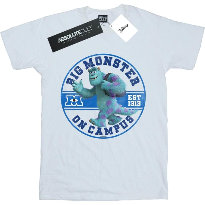 Disney Heren Monsters University Monster On Campus T-Shirt (Wit)