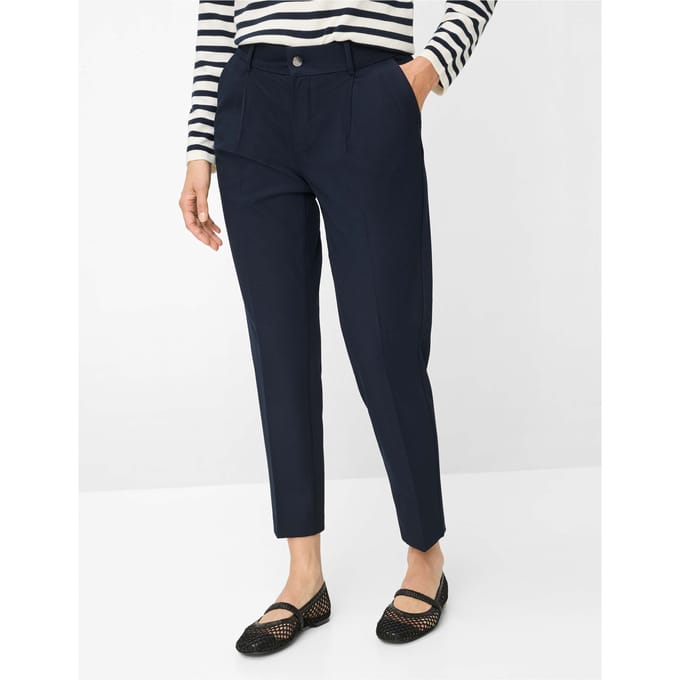 Brax Dames Flatfront-broek  Style MILLA S NAVY, donkerblauw, maat 36