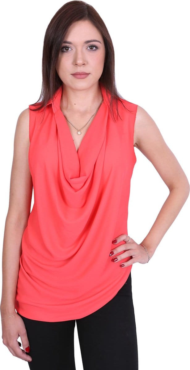 John Zack Koraal elegante mist blouse