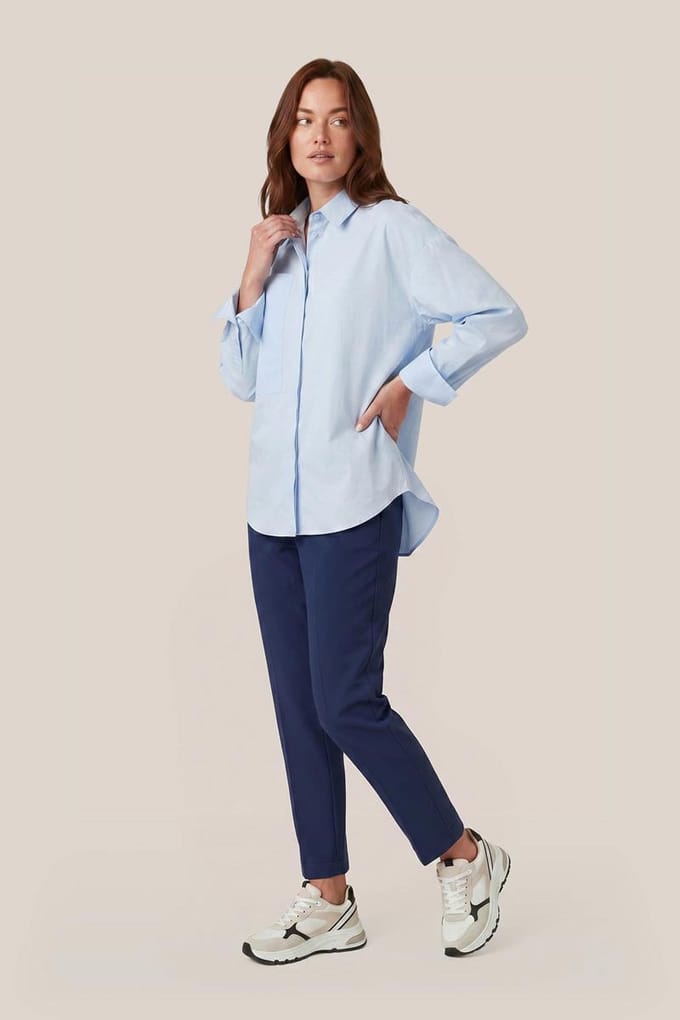 Caroline Tensen Birmingham Blouse Licht Blauw