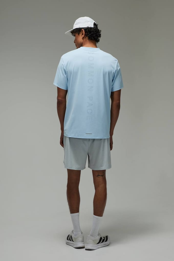 Common Pace Running Perforated Regular Fit T-Shirt | Light Blue | Size Small