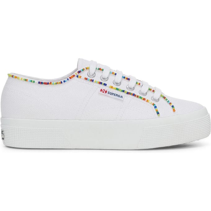 Superga Dames/Dames 2740 Kralen Sportschoenen (Wit/multikleurig)