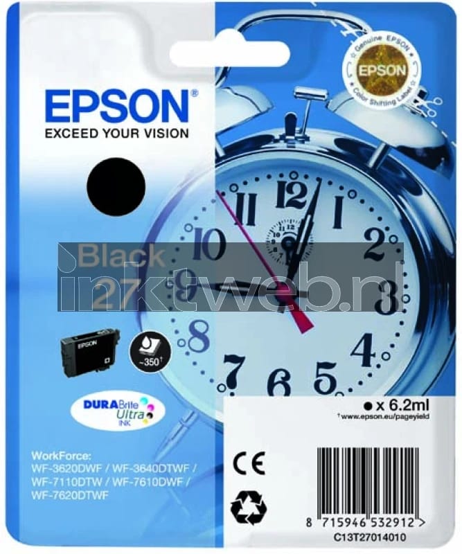 Epson Inktcartridge 27 (C13T27014012) Zwart