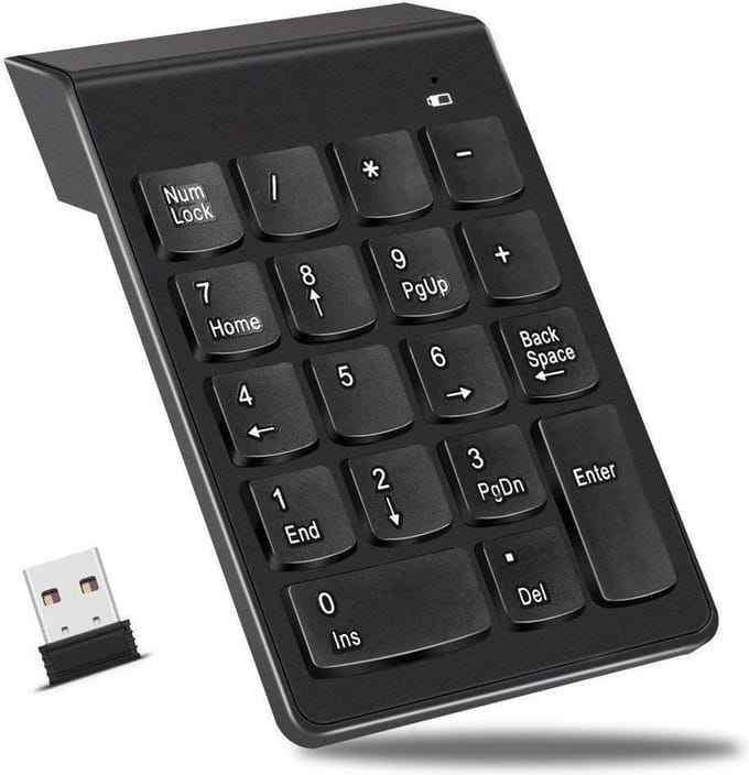 Numeriek toetsenbord draadloos - draadloze numpad - wireless / Bluetooth number pad