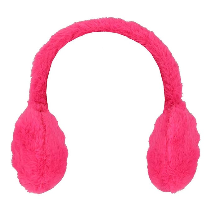 Oorwarmers - fake fur - neon - Fluor Roze