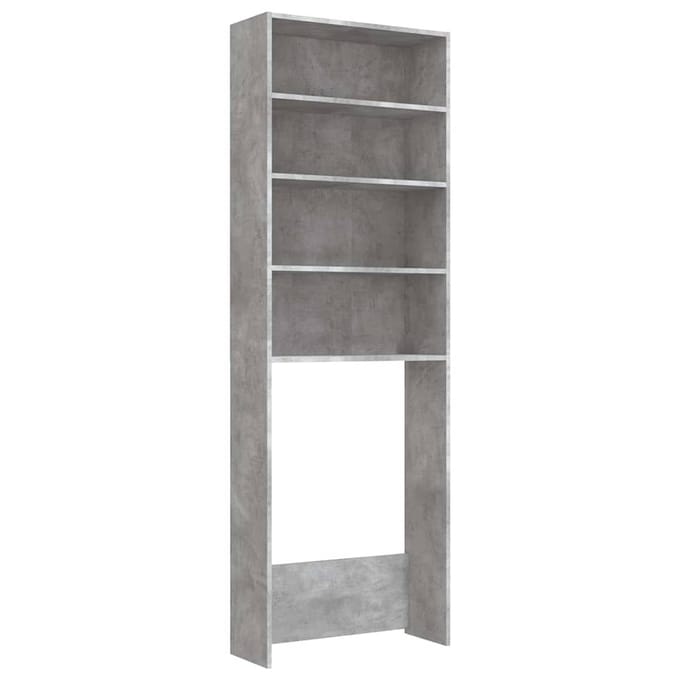 vidaXL - Wasmachinekast - 64x24x190 - cm - betongrijs