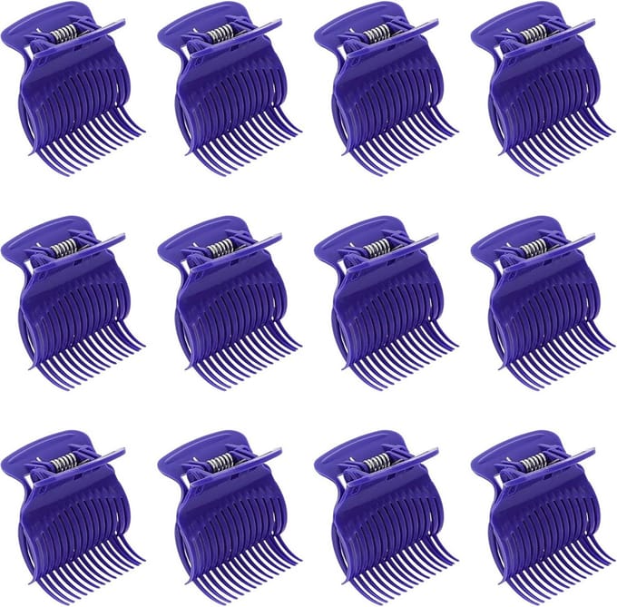 12 Stuks Haar Krulspeld Clips | Vrouwen Paarse Roller Clips