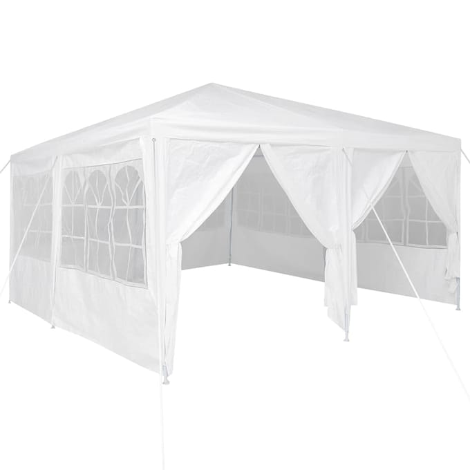 vidaXL - Partytent - Wit - 400 - x - 400 - x - 266 - cm - Polyetheen