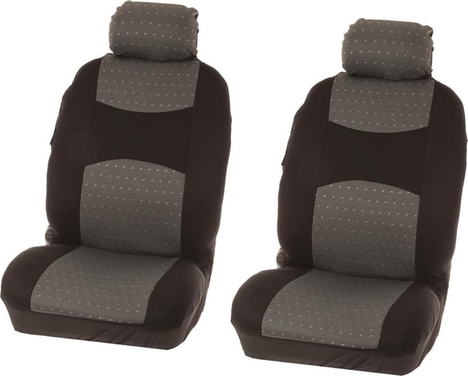 Carpoint Stoelhoezenset Chicago Uni 4-delig Grijs