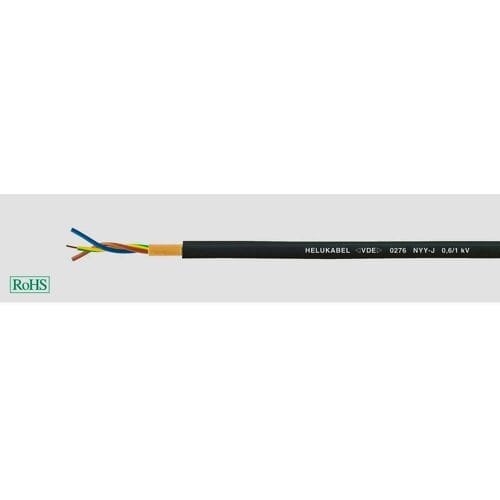 HELU 32060 Grondkabel NYY-J 5 G 2.5 mm² Zwart 100 m