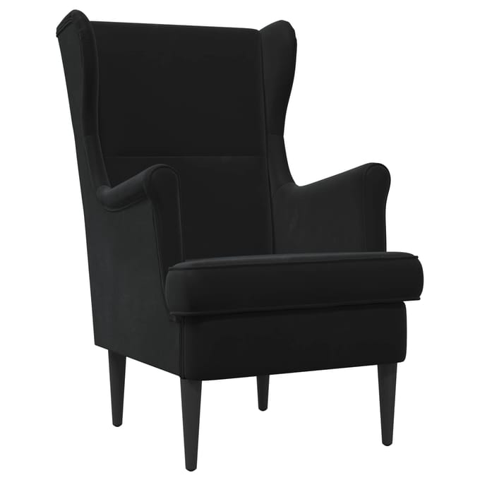 vidaXL - Fauteuil - Zwart - Fluweel