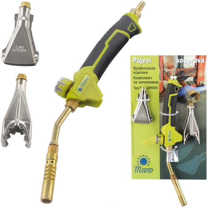 Brûleur à gaz pour soudure de tuyaux, gaz GPL, SET, 3 buses, 2 kW