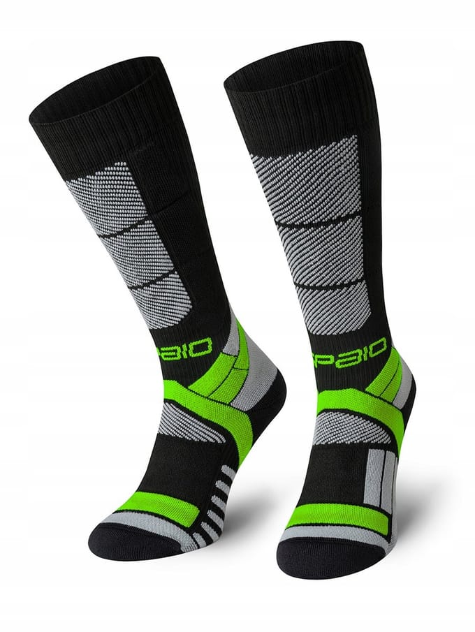 Spaio Thermo-EVO 02 Compressie Skischokken Zwart/Groen 38-40
