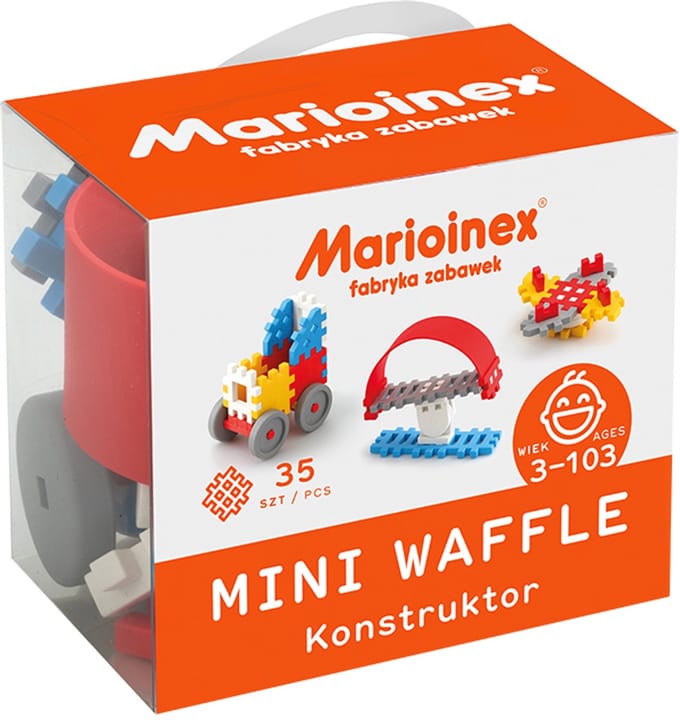 Mini wafel blokken bouwen blauw 35 stuks - Marioinex - vanaf 3 jaar