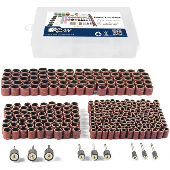 338 stuks schuurtrommelset, nagelboorbits, gepolijste Dremel-accessoires, roterend gereedschap 338pcs black