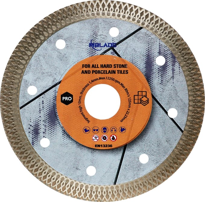 125 mm Premium Diamantschijf voor Keramische Tegels & Floor Gres – Geschikt tot 20 mm