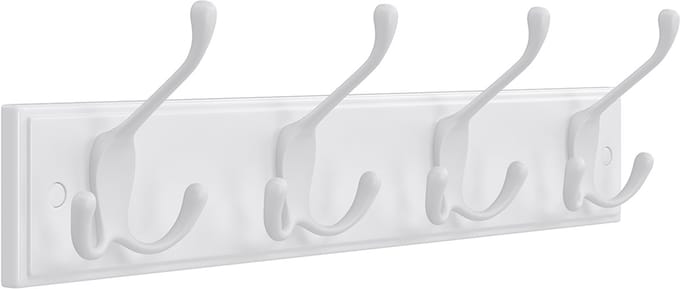 Hoppa! Kapstokken - Wit - MDF, Gegoten Zink - 40 x 11 x 7 cm (B x D x H)