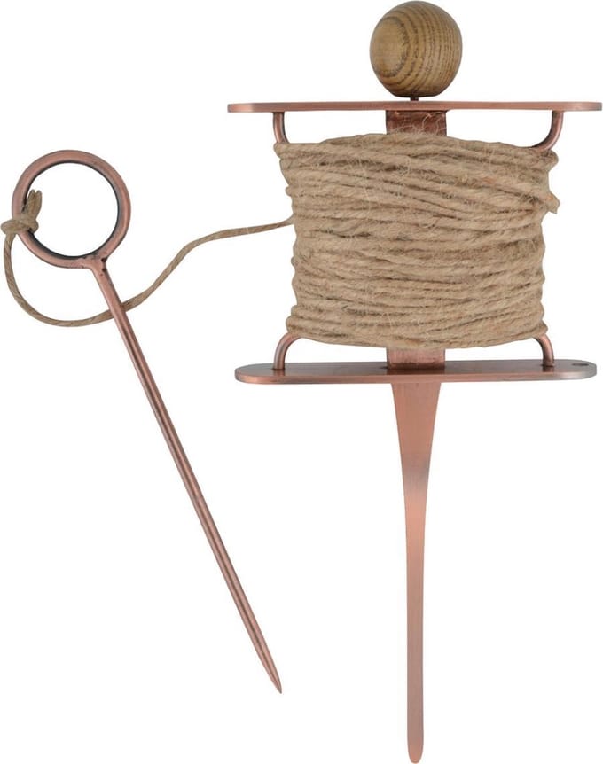 Esschert Design Pootlijnset 25 M Hout/staal/jute Koper 3-delig