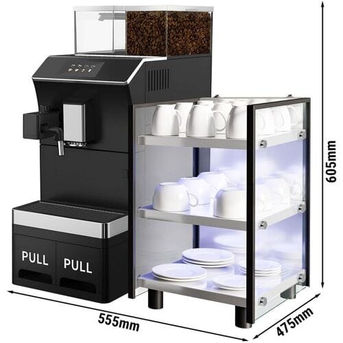 GGM Gastro Kaffeevollautomat - 16 Programme - 5 Zoll Touchscreen - inkl. Tassenwärmer