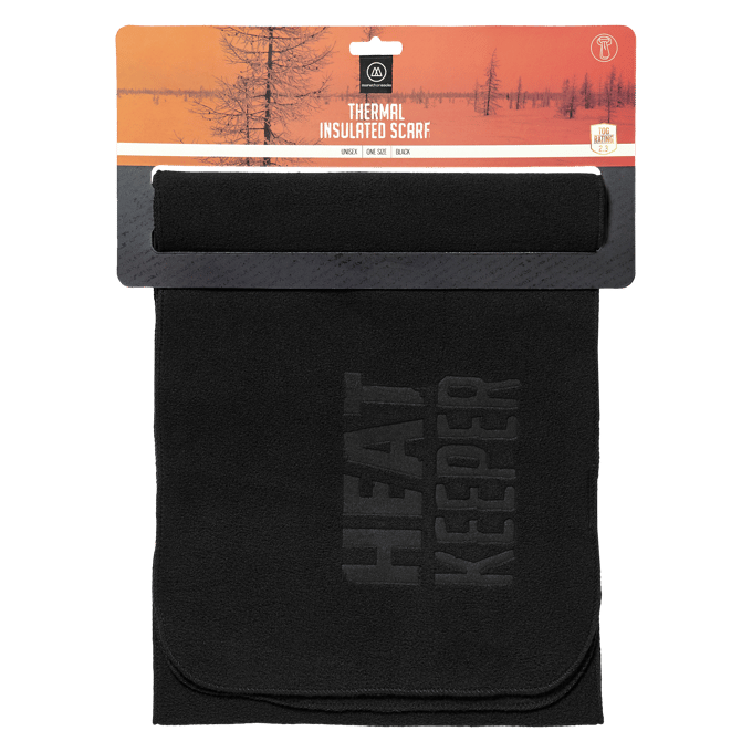 Thermo sjaal fleece uniseks - Zwart - 1-Stuk - Morethansocks - One Size