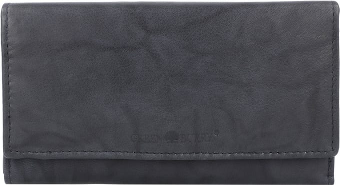 Greenburry Basic Portemonnee RFID Leer 17 cm - Dames - Horizontaal - nightblue